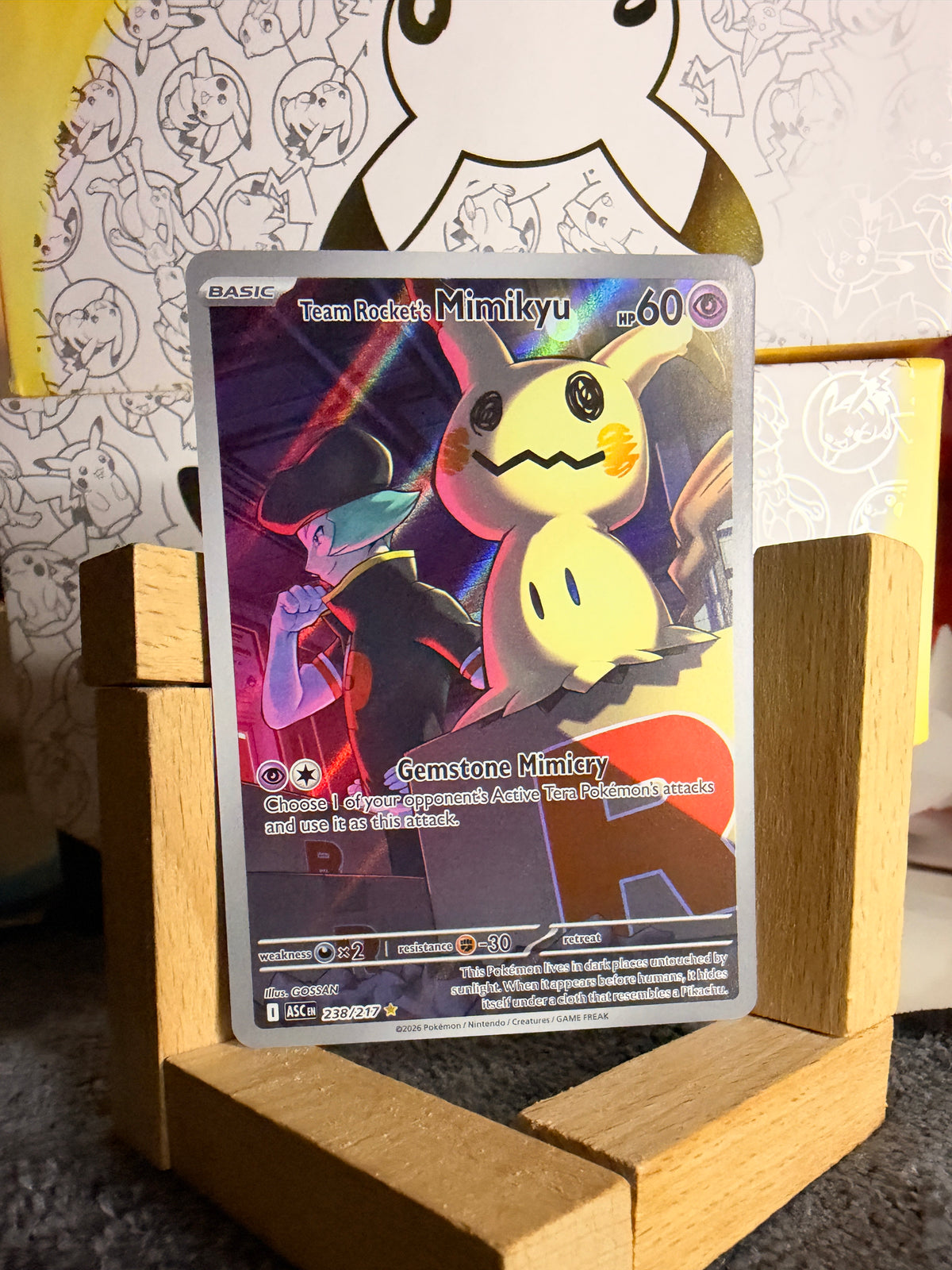 Team rocksts mimikyu 238/217 ascended hero’s NM