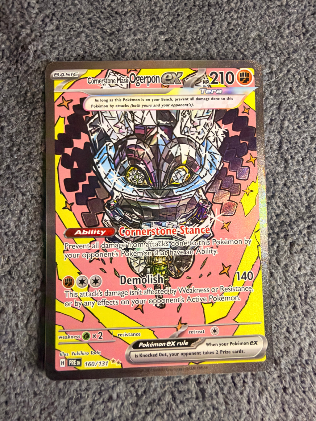 Cornerstone mask ogerpon Ex 160/131 prismatic evolutions NM