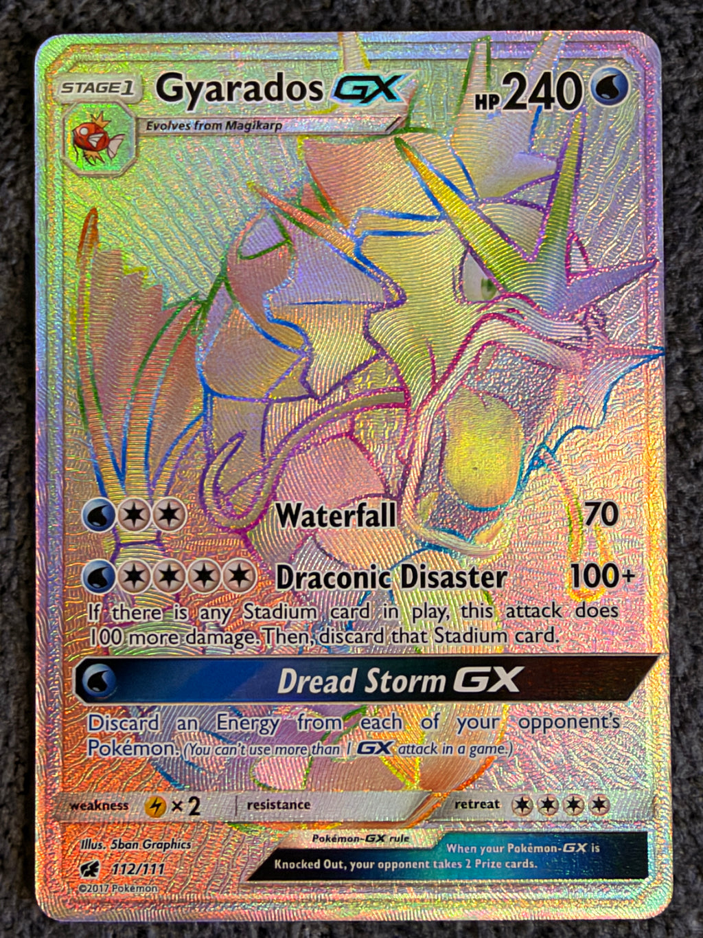 Gyarados GX 112/111 Crimson invasion NM