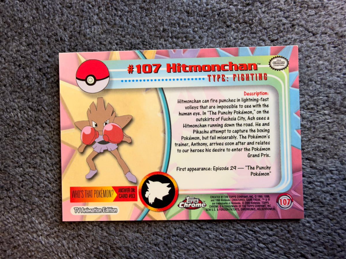 Hitmonchan topps chrome #107 NM