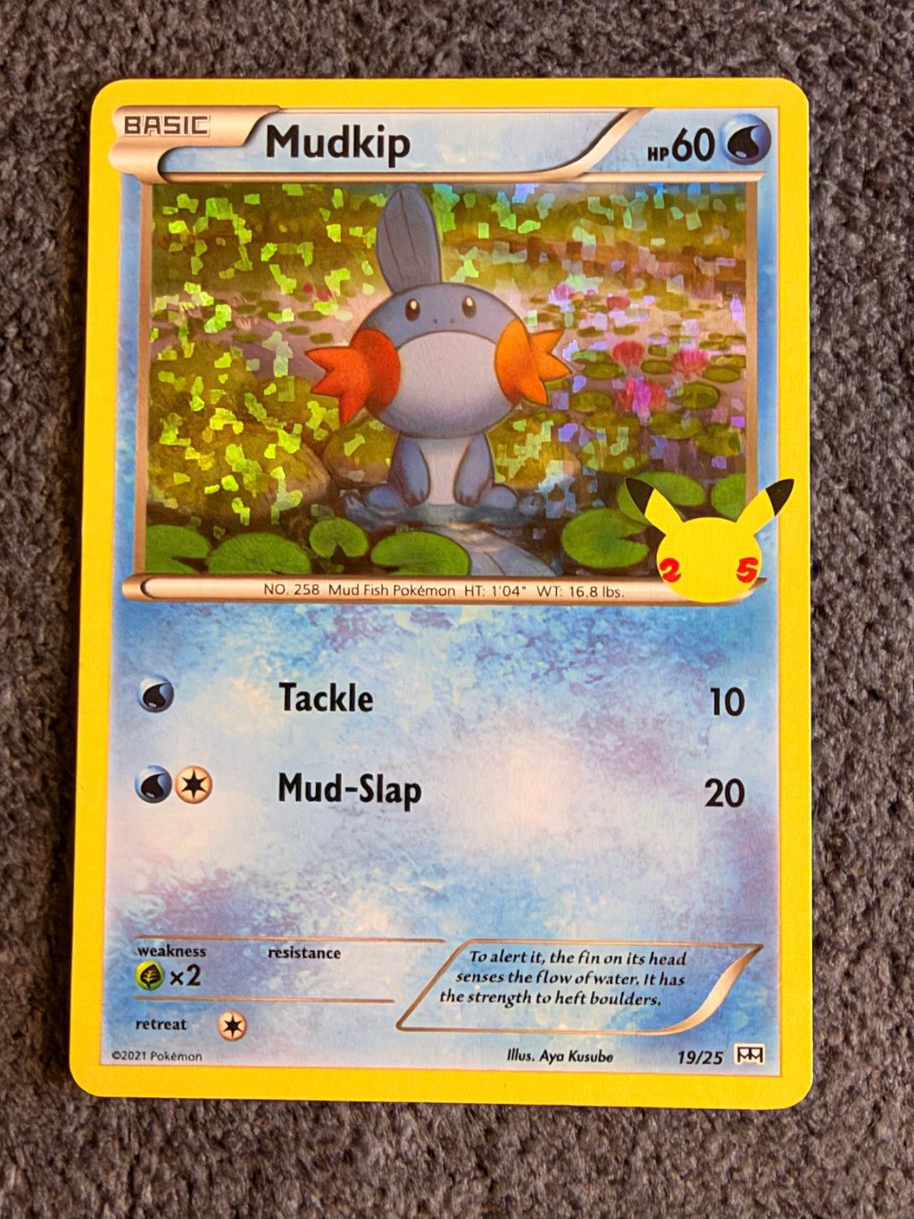 Mudkip 19/25 McDonald’s 25th promo holofoil NM