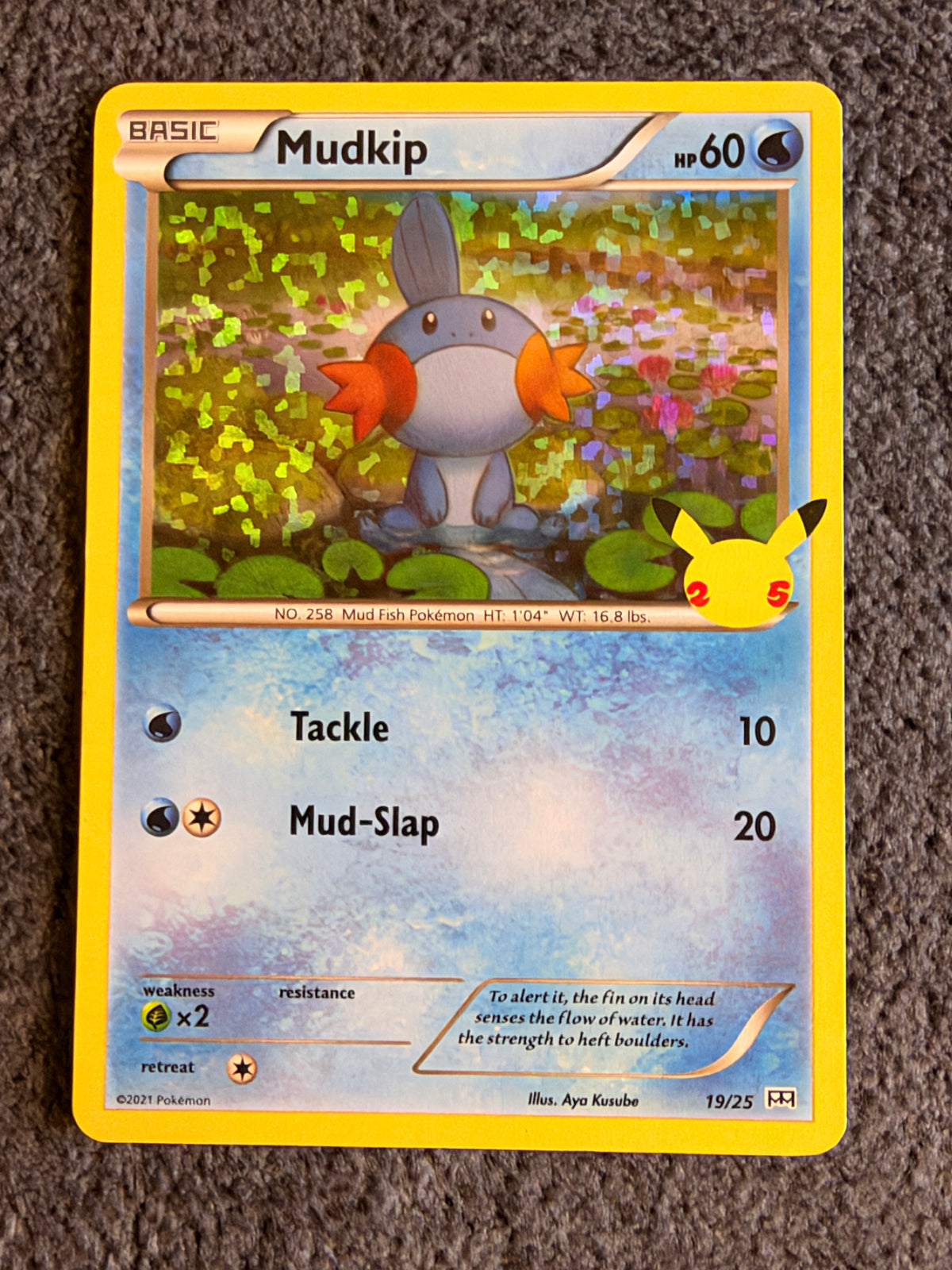 Mudkip 19/25 McDonald’s 25th promo holofoil NM