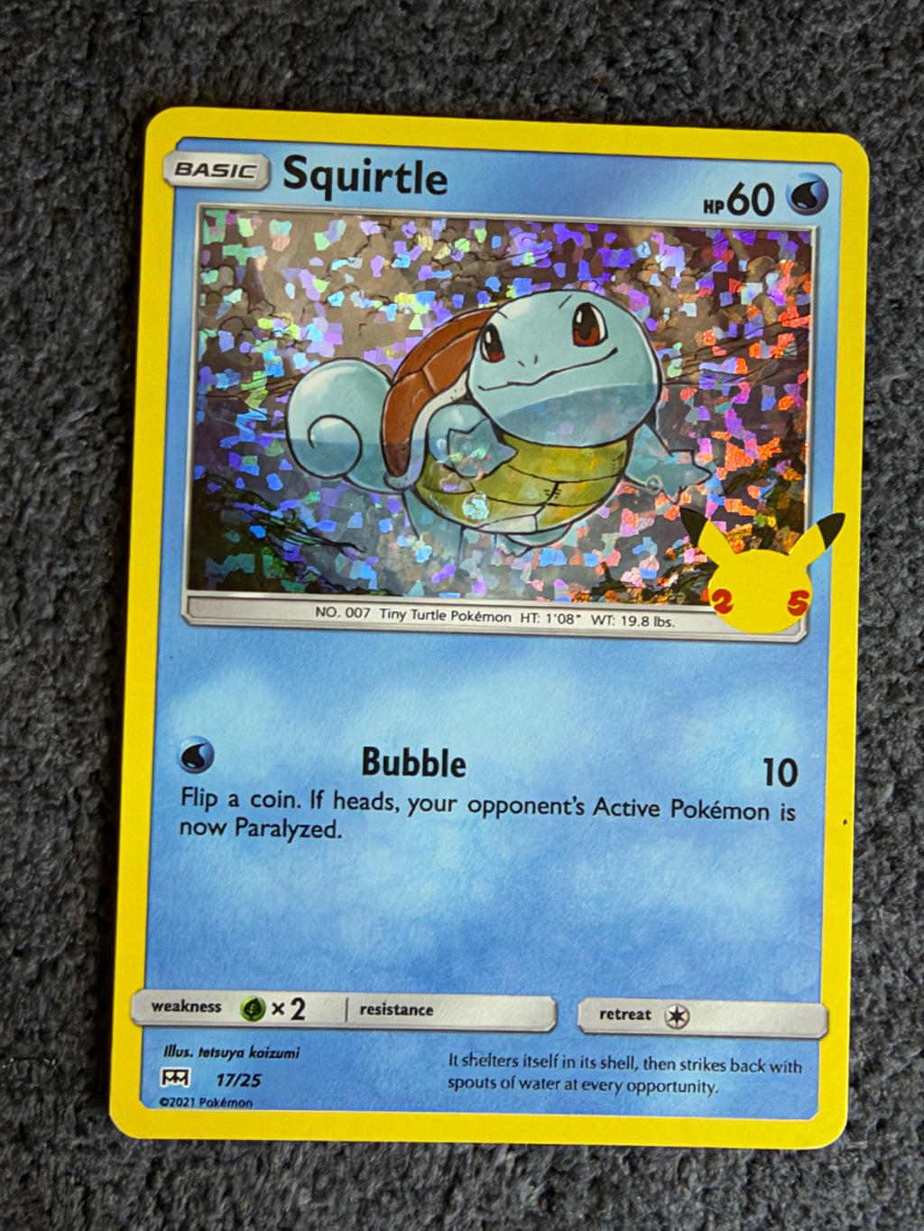 Squirtle 17/25 McDonald’s 25th promo NM
