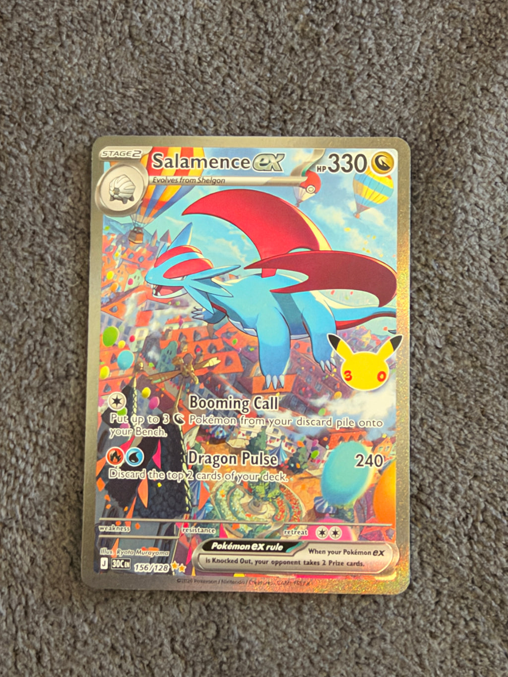 Salamance SIR Pokemon 30th celebration MINT