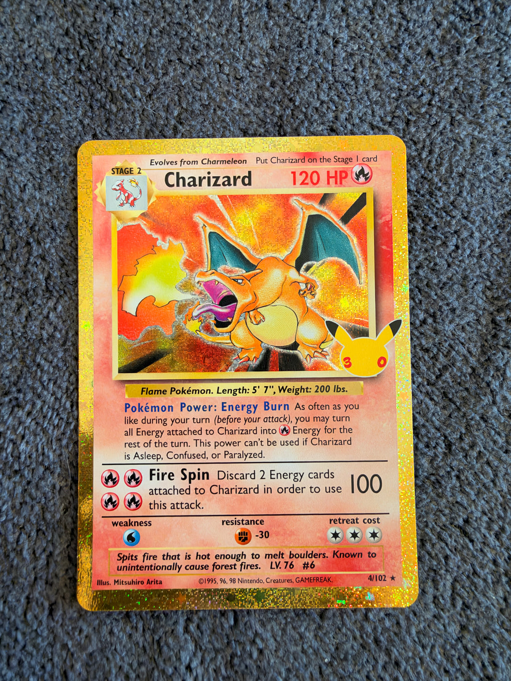 Charizard 30th celebration classic collection MINT