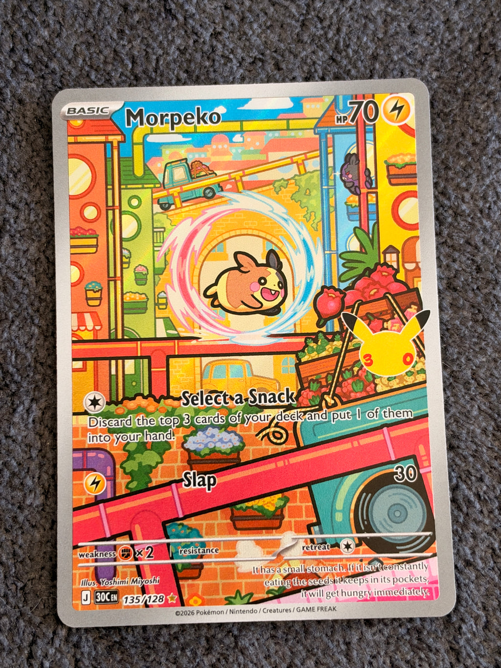 Morpeko Illustration rare pokemon 30th celebration MINT