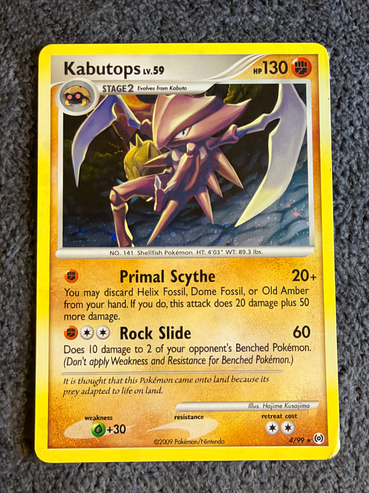 Kabutops 4/99 platinum arceus MP