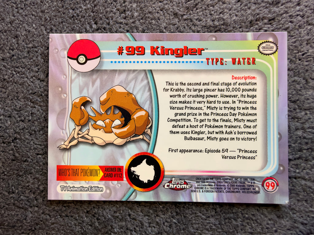 Kingler topps chrome #99 NM