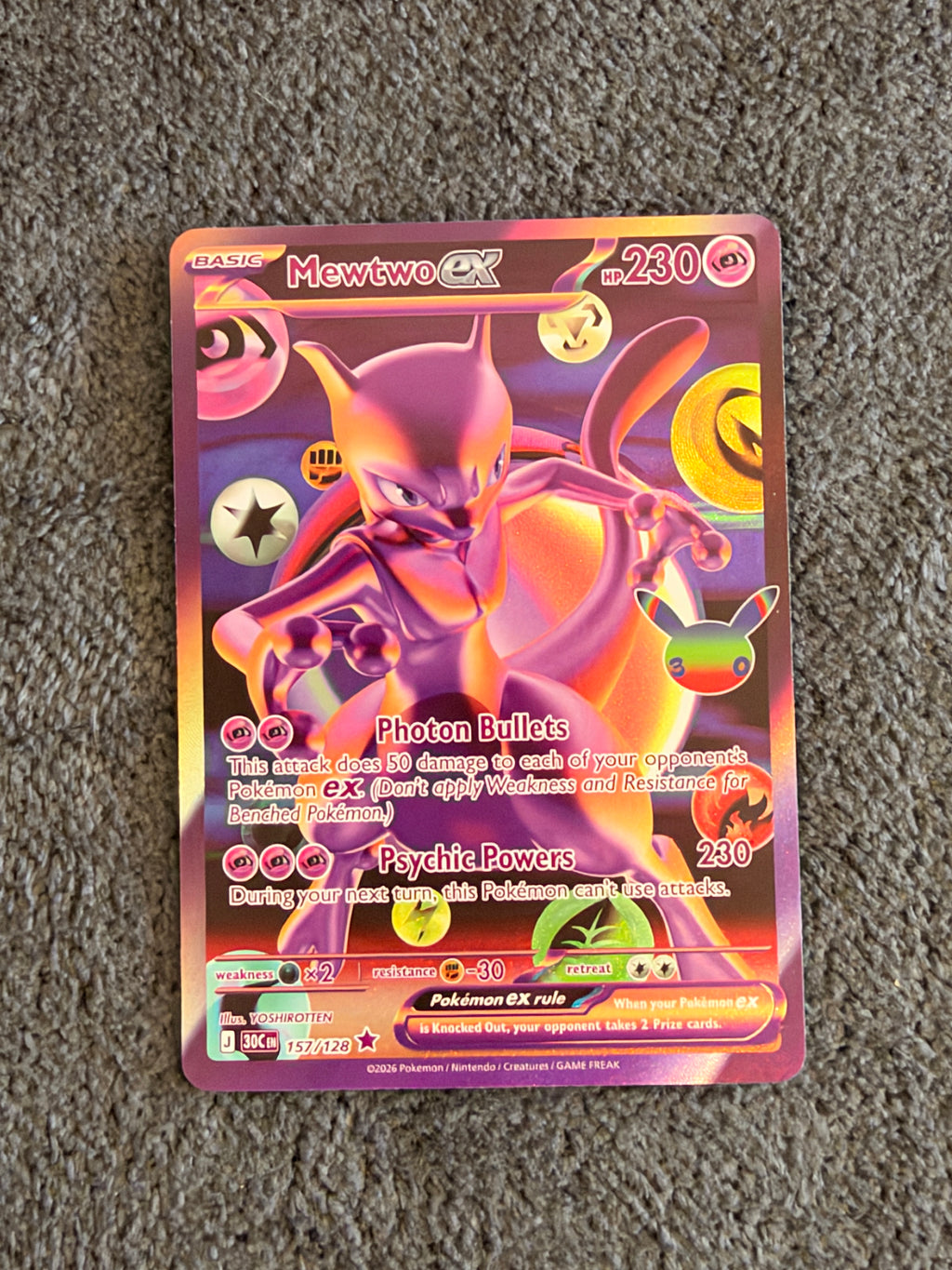 Future mewtwo pokemon 30th Celebration MINT