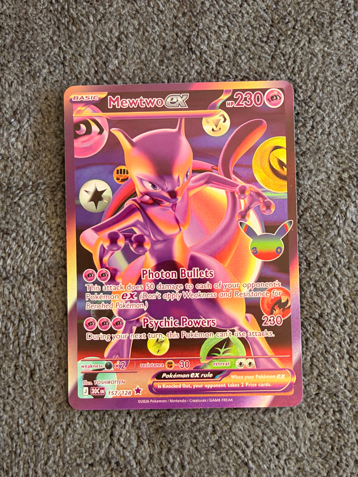 Future mewtwo pokemon 30th Celebration MINT