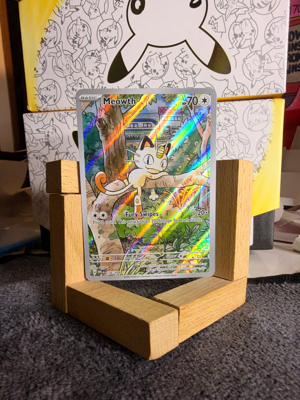 Meowth 106/094 phantasmal flames NM