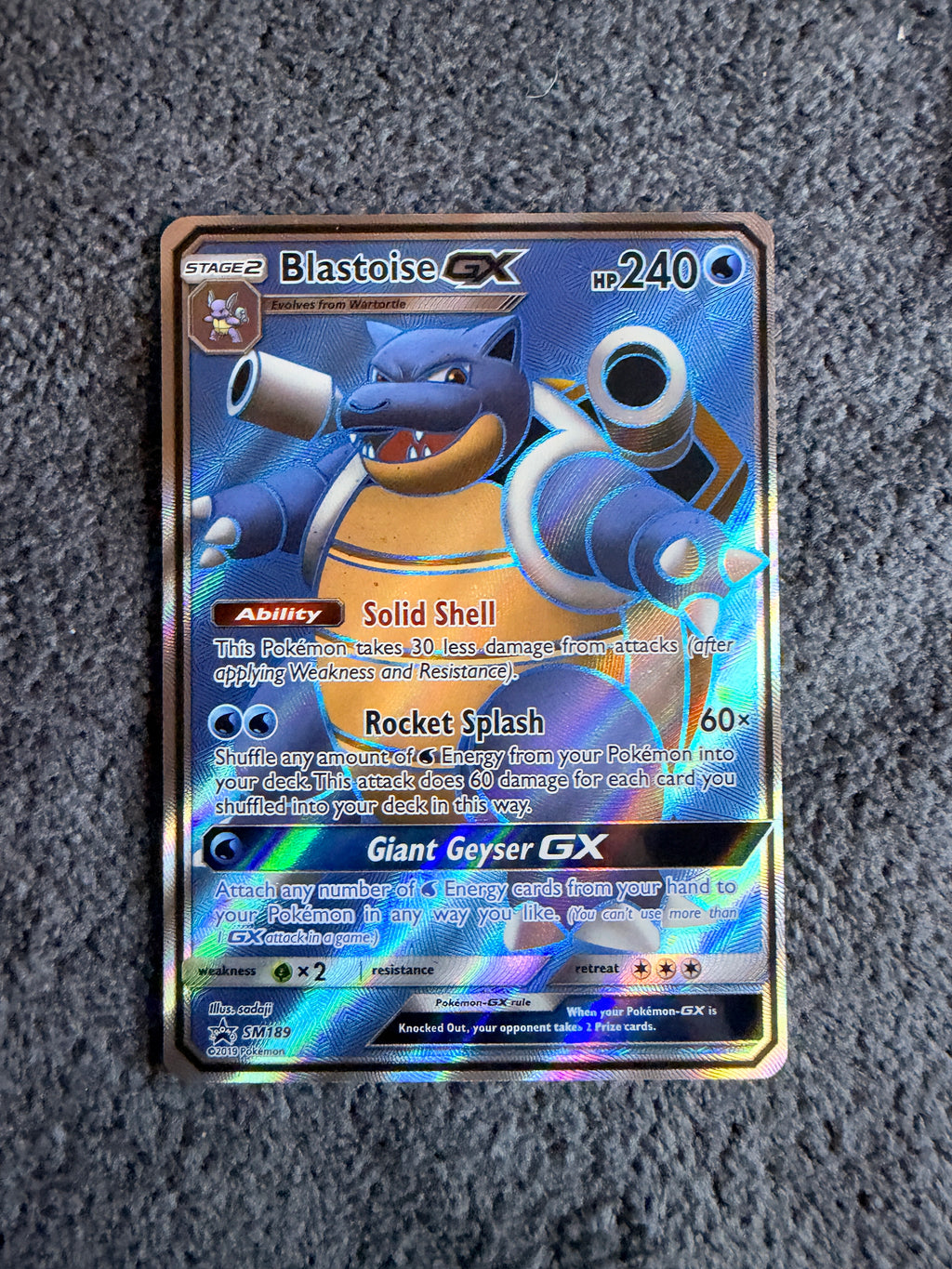 Blastoise GX promo SM189 NM